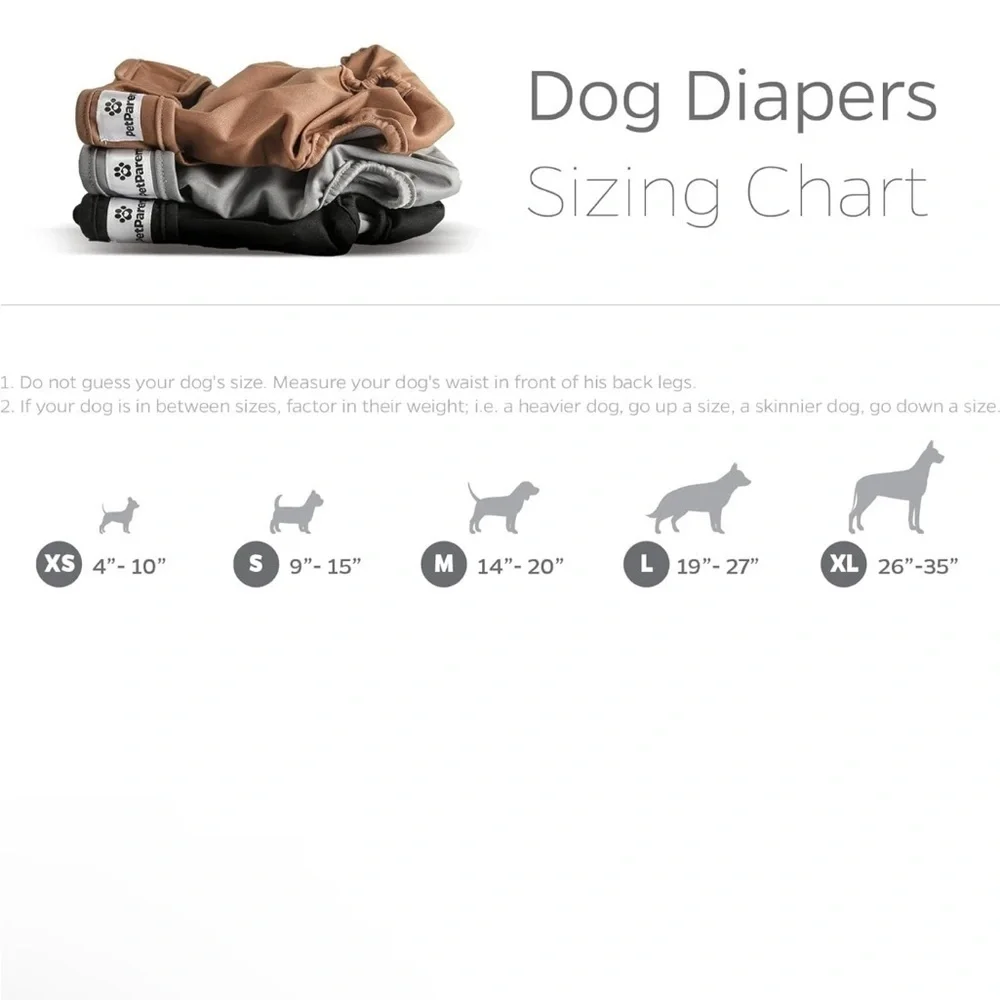 Pet Parents® Washable Dog Diapers (3pack) + Extenders  NEW